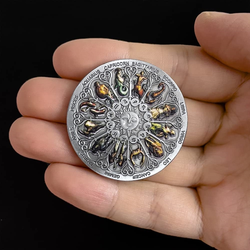 This unusual coin is dedicated to all zodiac signs — Twelve Constellations Colorful Lucky Coins