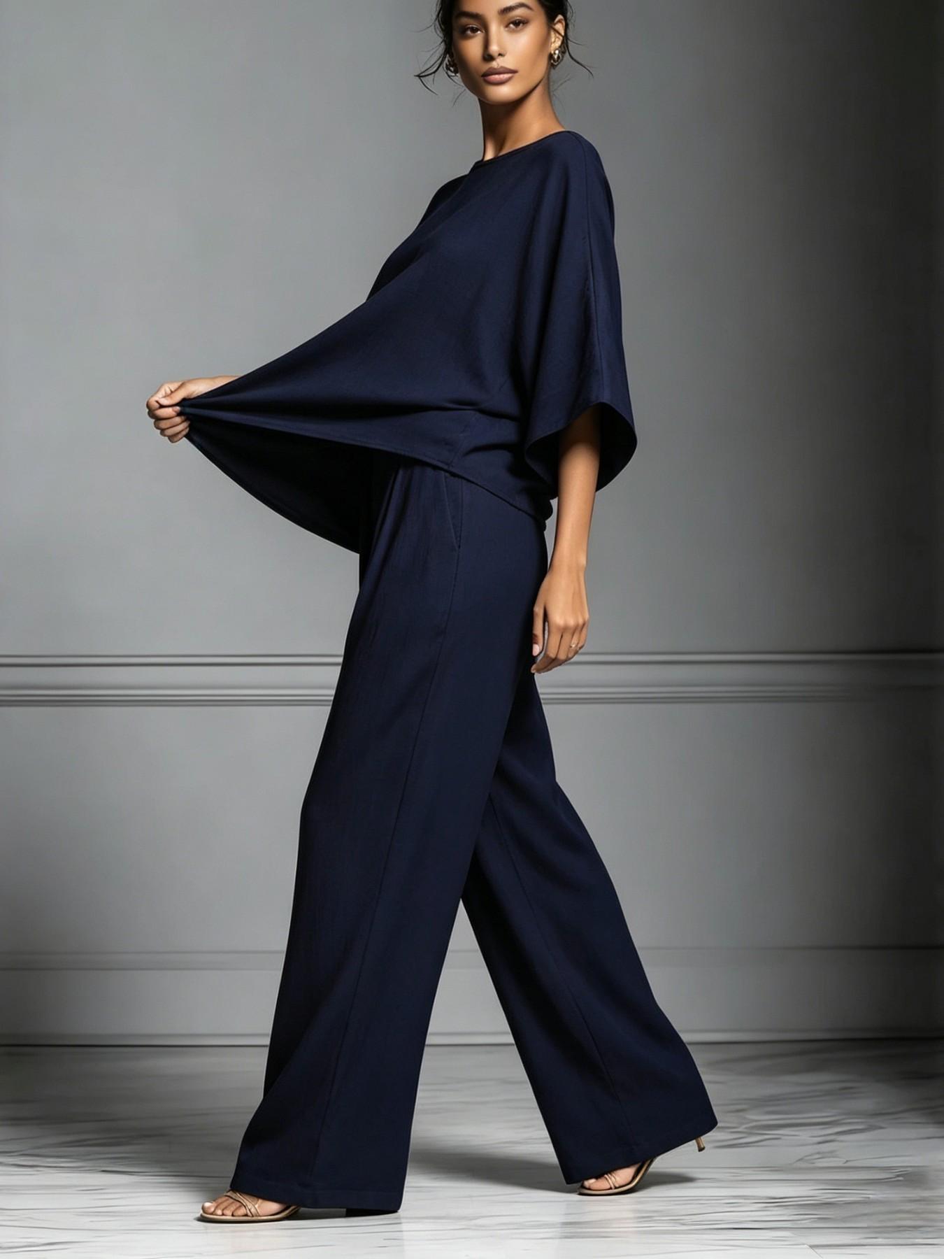 Women's 2026 Summer Bell-Sleeve Loose Clothing Set, Elegant Casual Trendy Outfit for Daily Wear