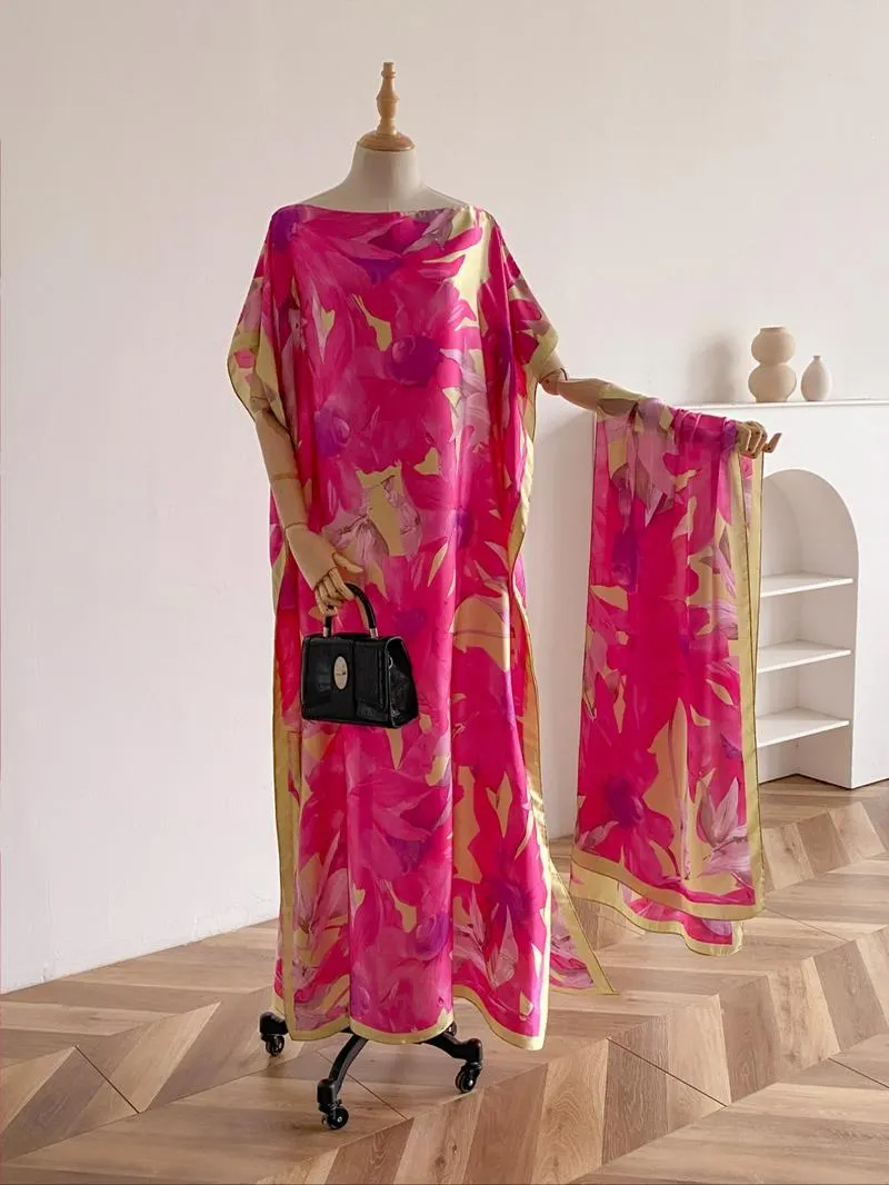 Women's Floral & Butterfly & Peacock Print Cape Shawl & Scarf Set, Elegant Casual Scarf & Cape Shawl Set for Beach Vacation, Fashion Accessories for Women Women's Floral & Butterfly & Peacock Print Cape Shawl & Scarf Set, Elegant Casual Scarf & Cape Shawl Set for Beach Vacation, Fashion Accessories for Women