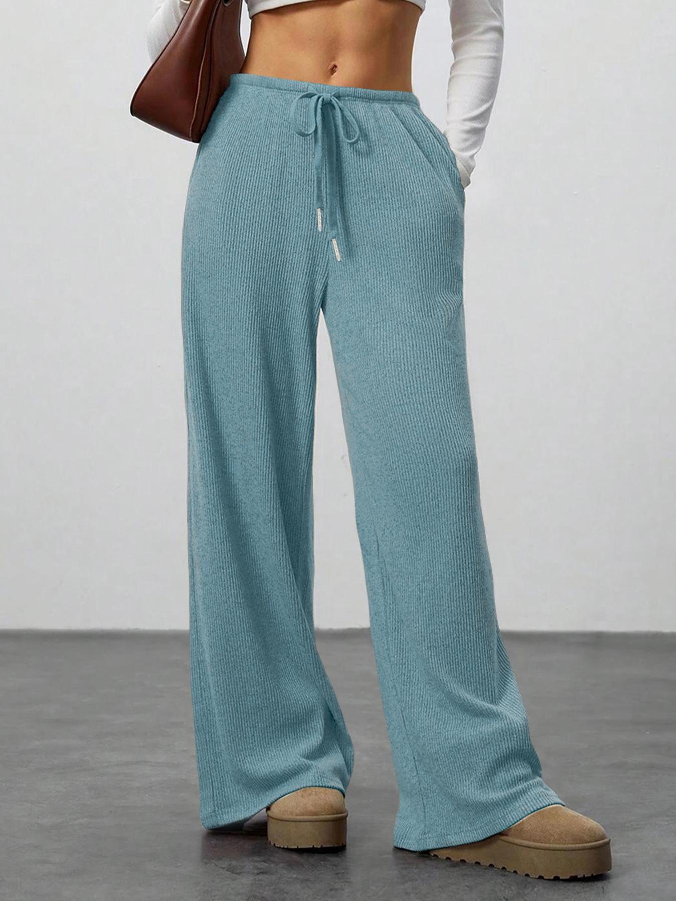 High Waist Comfortable Wide Leg Casual Jogging Pants, Versatile Athletic Trousers for Relaxed Fit, Ideal for Everyday Wear, Athleisure Casual Bottoms, Athleisure Style Bottoms