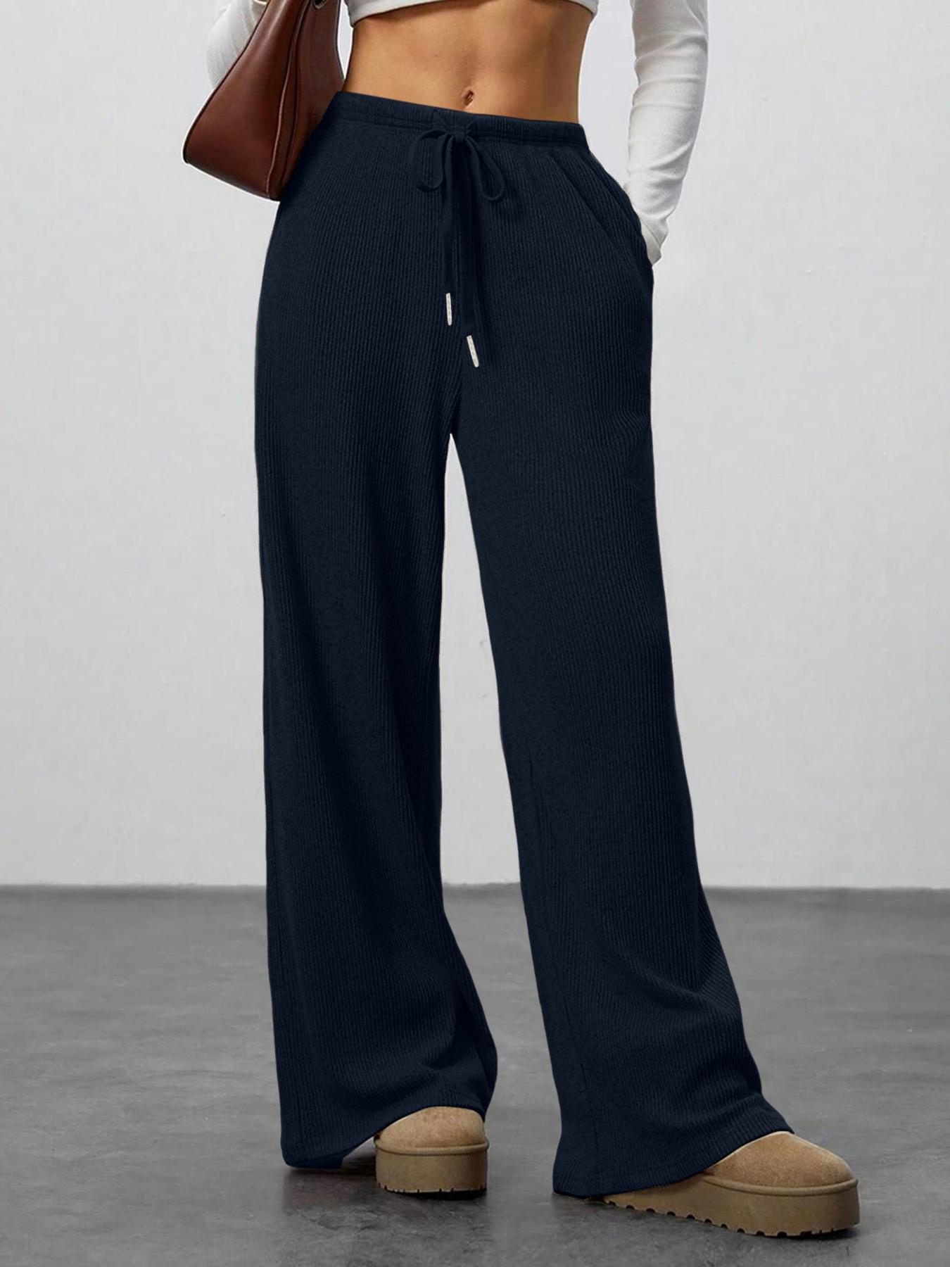High Waist Comfortable Wide Leg Casual Jogging Pants, Versatile Athletic Trousers for Relaxed Fit, Ideal for Everyday Wear, Athleisure Casual Bottoms, Athleisure Style Bottoms