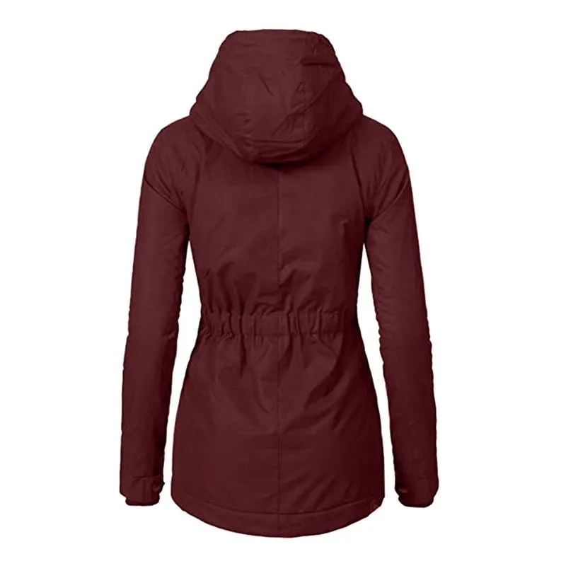 Winter Thickened Cotton Parka with Fleece Lining Hooded Warm Coat Mid-Length Women's Fitted Long Sleeve Outerwear Black Imitation Fur Tops for Casual Basic Minimalist Womenswear Elegance Style - Jackets Winter Thickened Cotton Parka with Fleece Lining Hooded Warm Coat Mid-Length Women's Fitted Long Sleeve Outerwear Black Imitation Fur Tops for Casual Basic Minimalist Womenswear Elegance Style - Jackets