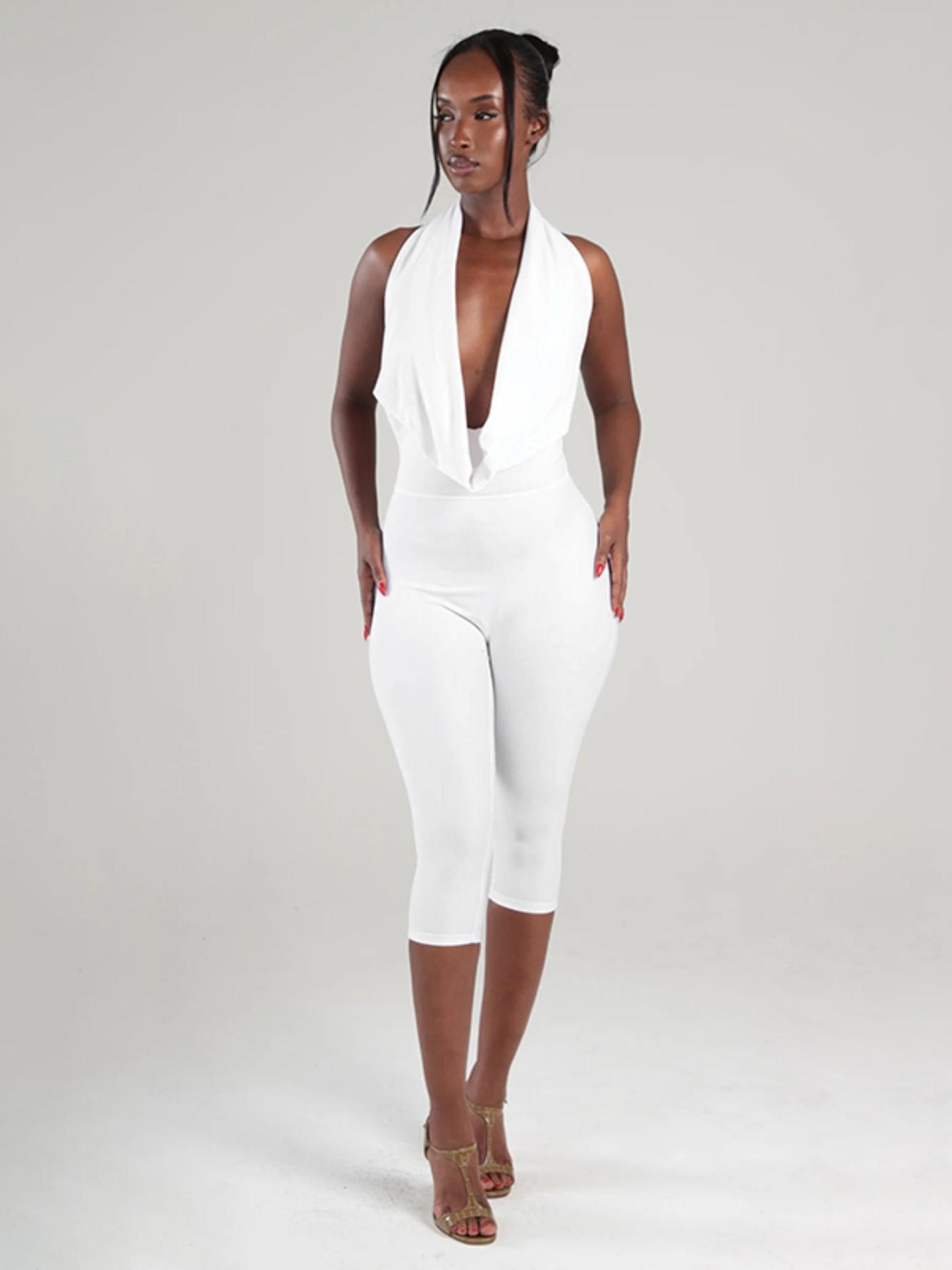 Women's Sexy Backless Sleeveless Bodycon Fit Jumpsuit, Simple Design, Casual Daily Wear, Fashionable, Stylish and Chic, Ideal for Everyday Womenswear Women's Sexy Backless Sleeveless Bodycon Fit Jumpsuit, Simple Design, Casual Daily Wear, Fashionable, Stylish and Chic, Ideal for Everyday Womenswear