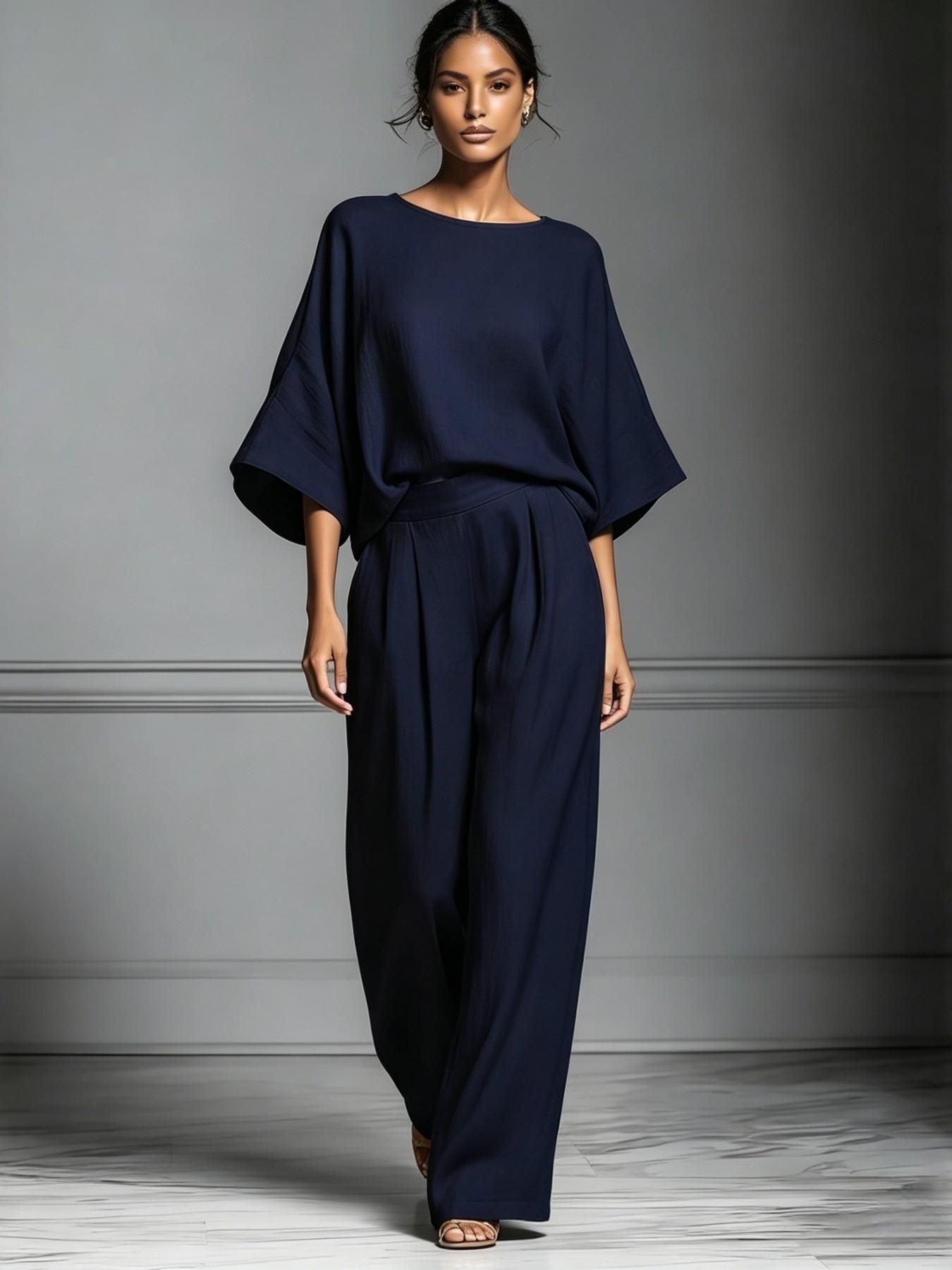 Women's 2026 Summer Bell-Sleeve Loose Clothing Set, Elegant Casual Trendy Outfit for Daily Wear