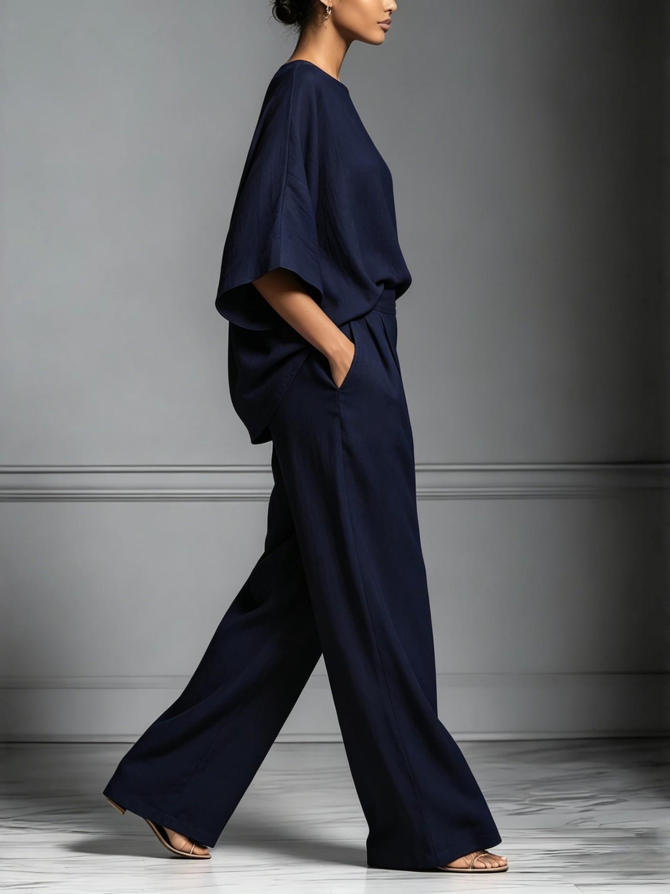 Women's 2026 Summer Bell-Sleeve Loose Clothing Set, Elegant Casual Trendy Outfit for Daily Wear