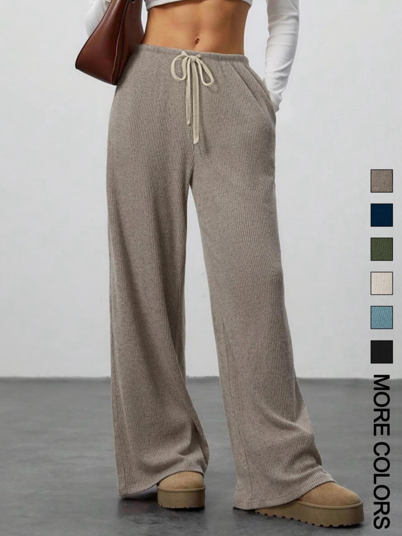High Waist Comfortable Wide Leg Casual Jogging Pants, Versatile Athletic Trousers for Relaxed Fit, Ideal for Everyday Wear, Athleisure Casual Bottoms, Athleisure Style Bottoms