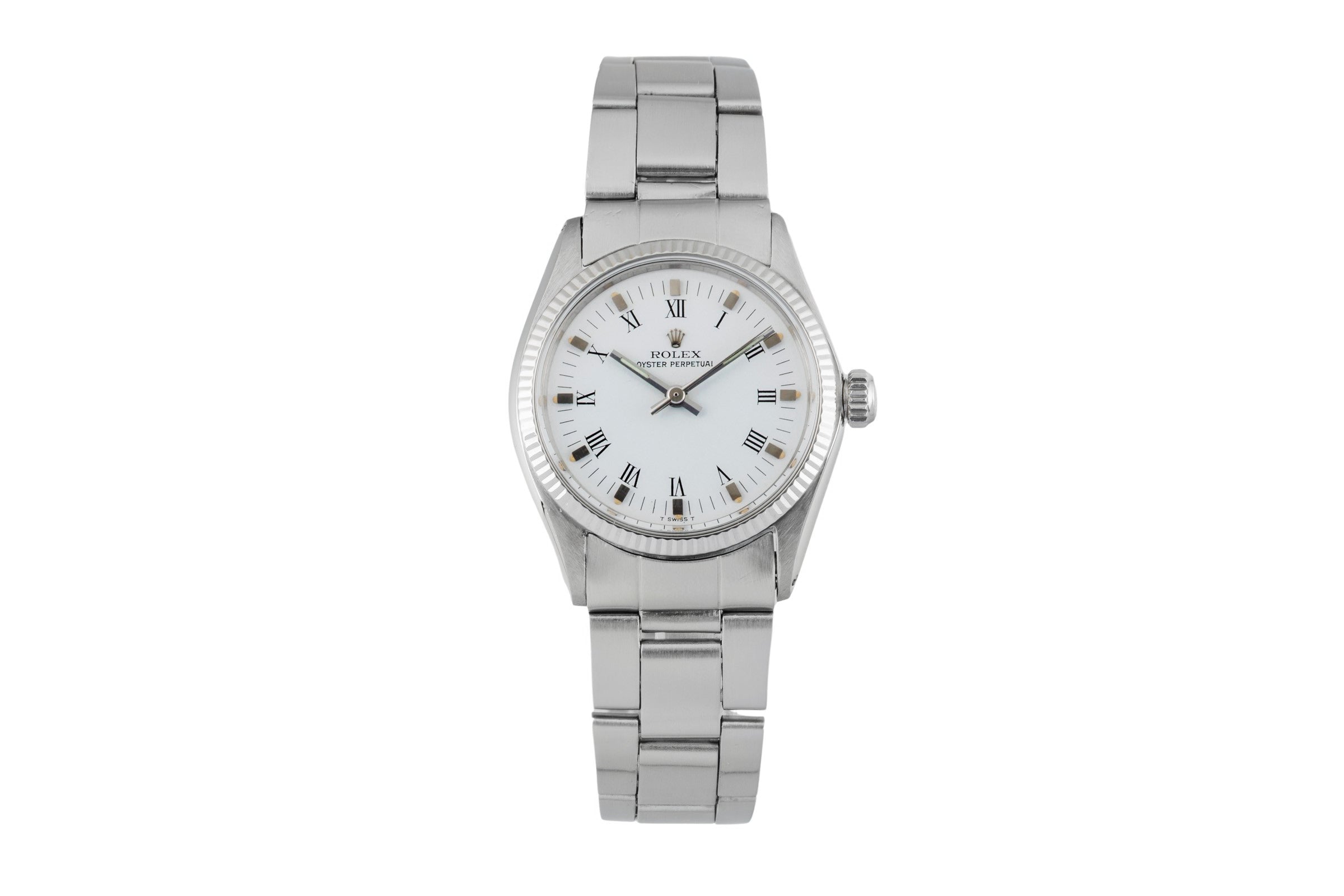 Rolex Oyster Perpetual Stahl / Weißgold Automatik-Damenuhr 6751 Vintage  [2601448]