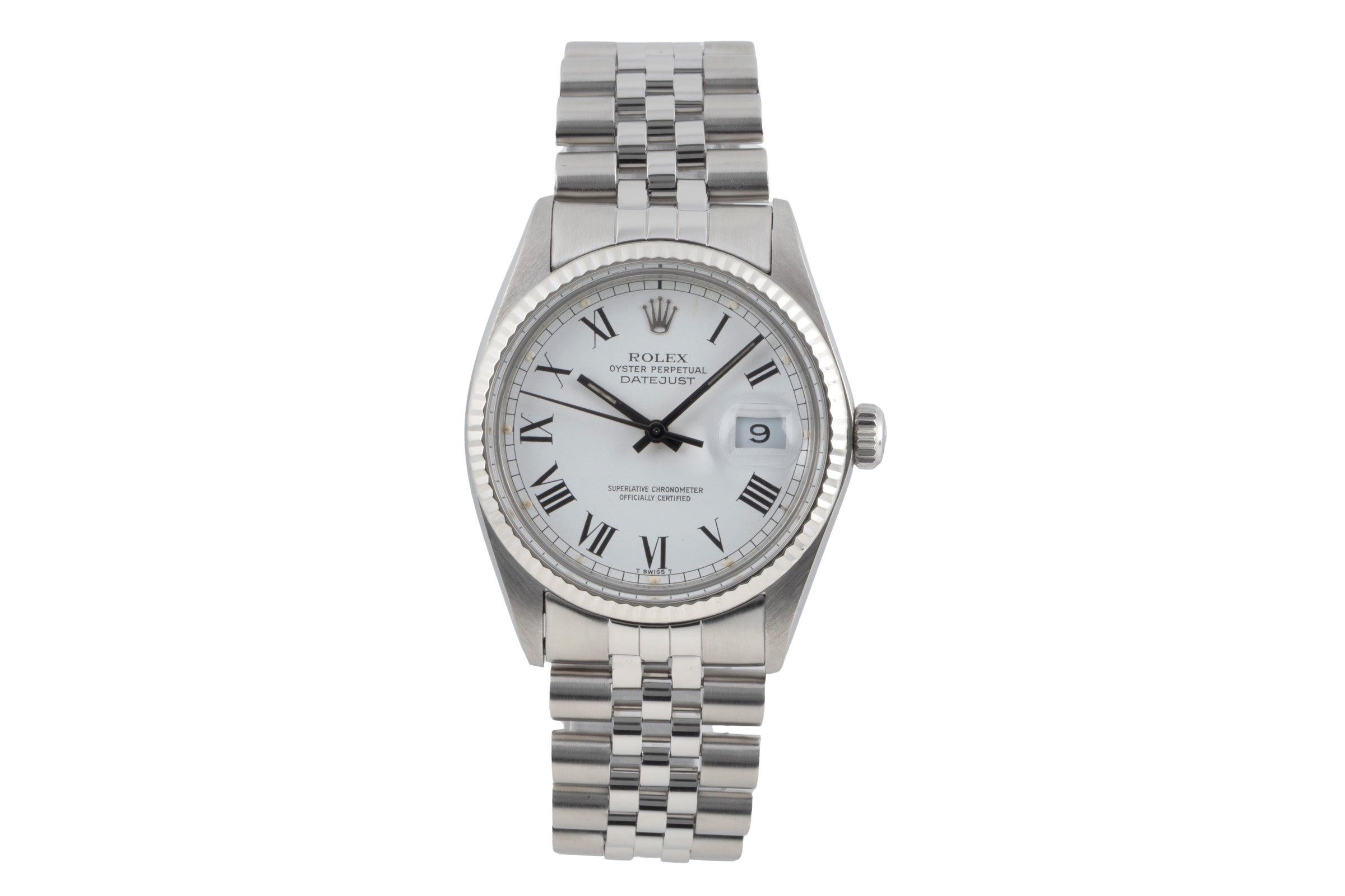 Rolex Datejust Stahl / Weißgold Automatik-Herrenuhr 16014 Vintage  [2604567]