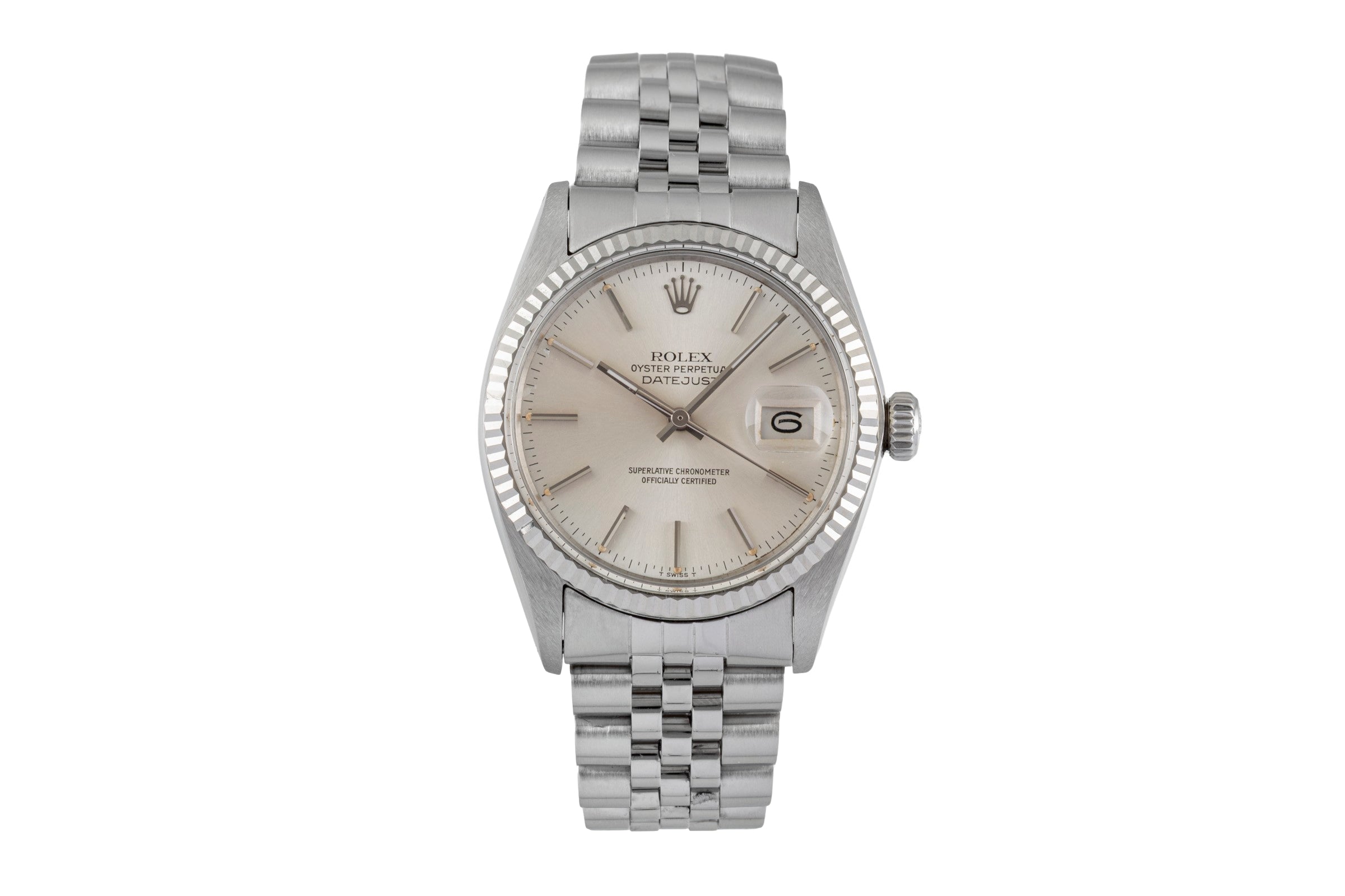 Rolex Datejust Stahl / Weißgold Automatik-Herrenuhr 16014 Vintage  [2604821]