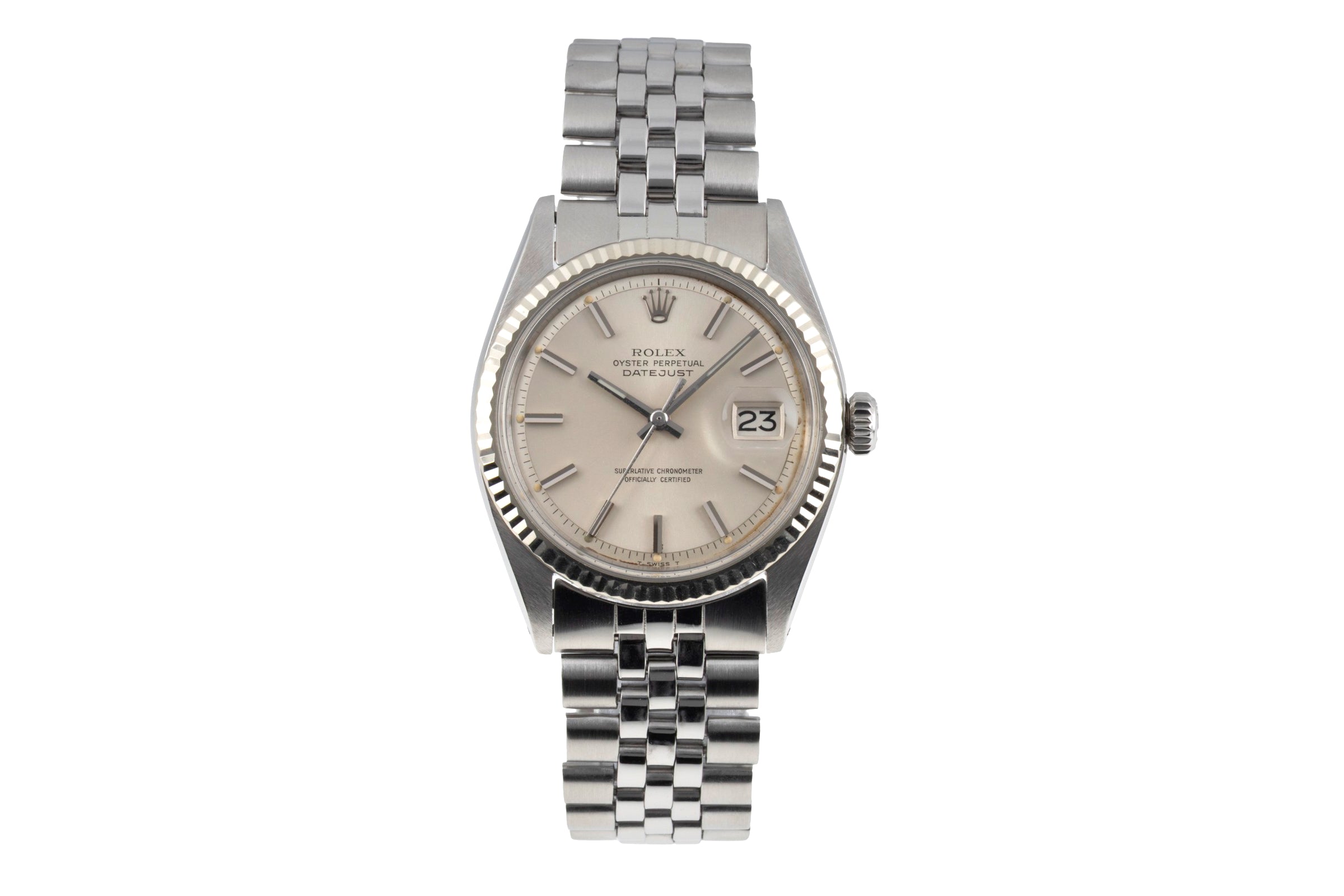 Rolex Datejust Stahl / Weißgold Automatik-Herrenuhr 1601 Vintage  [2605133]