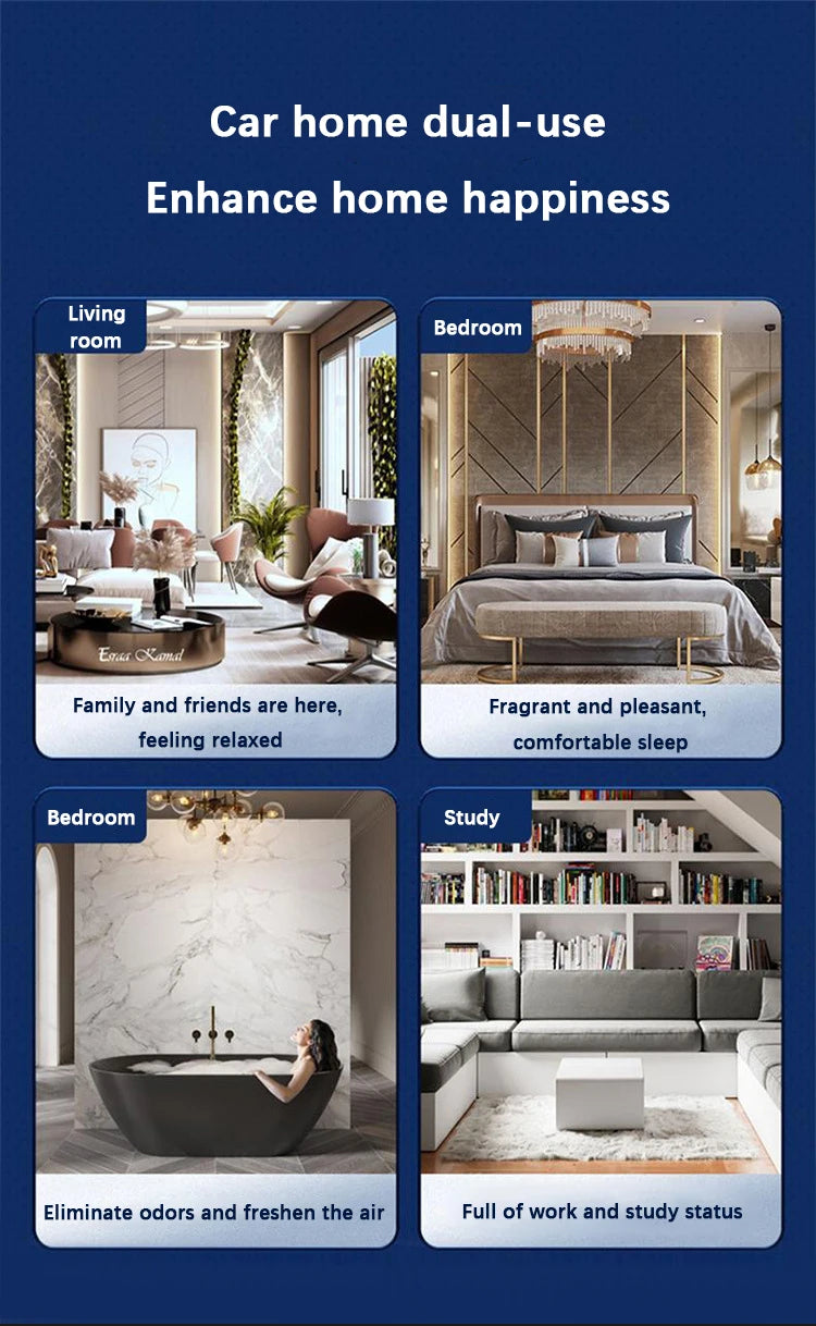 AI Smart Car Aroma Diffuser with 4-Level Adjustable Scent Control - top view