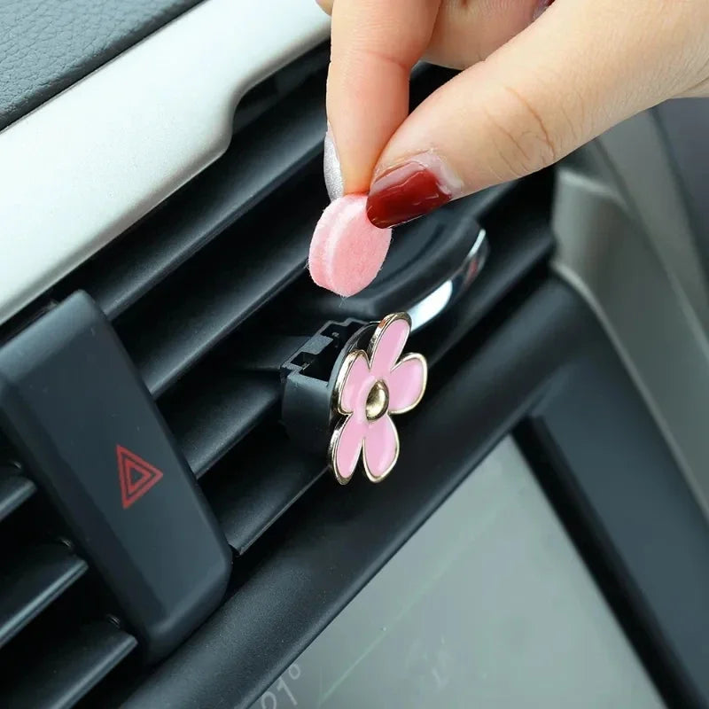Cute Flower Car Air Vent Perfume Clip Air Freshener - back view