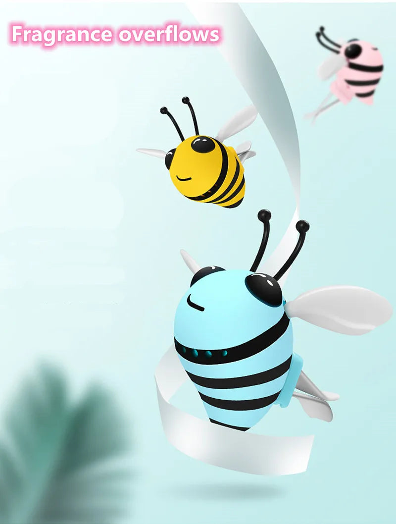 AutoVibe Cute Bee Car Air Freshener - Vent Clip Perfume Diffuser - side view