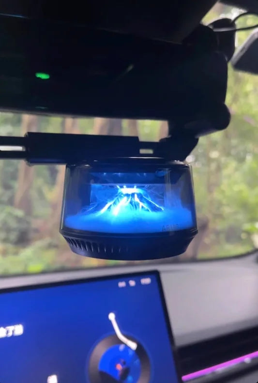 Solar Car Diffuser with 360° Mirror Mount - top view
