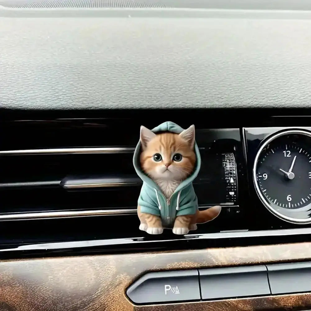 Cat Car Air Freshener Vent Clips - side view