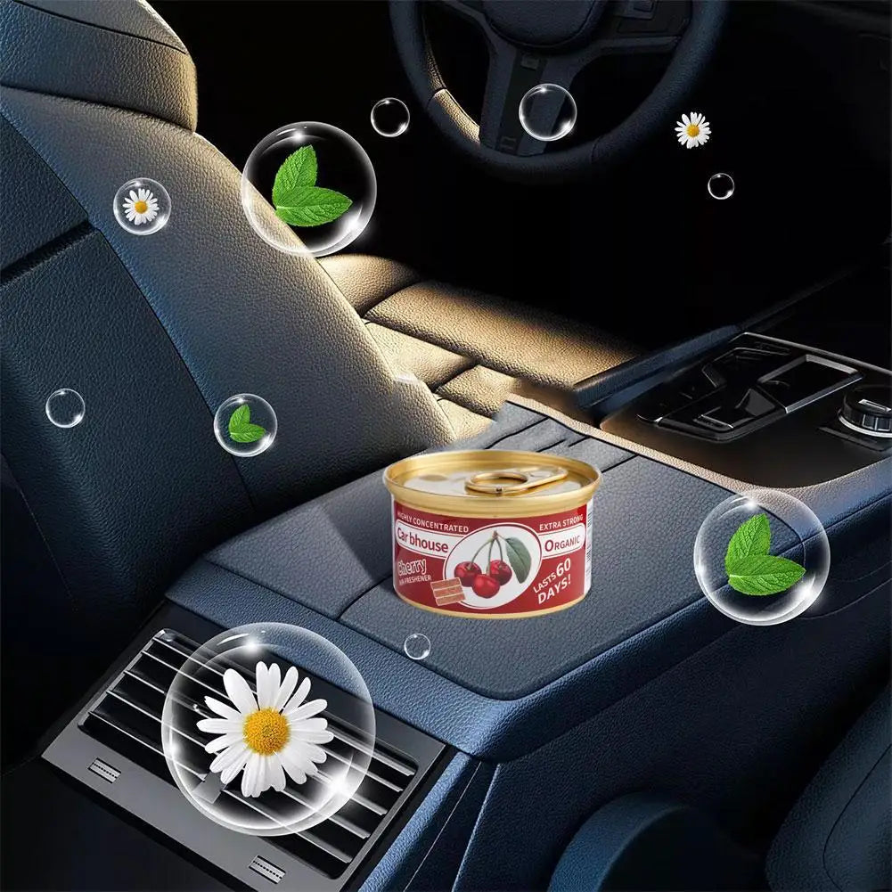 Bubble Gum Scent Car Air Freshener Organic Can Odor Eliminator - top view