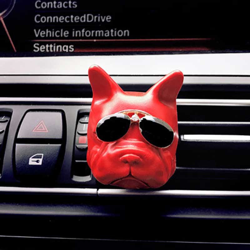 French Bulldog Car Air Freshener - Vent Clip Essential Oil Diffuser
