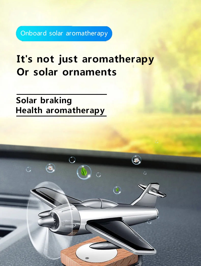 Solar Airplane Car Air Freshener – Dashboard Decoration