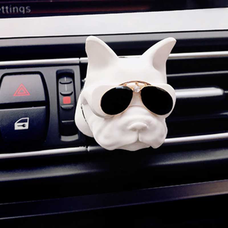 French Bulldog Car Air Freshener - Vent Clip Essential Oil Diffuser