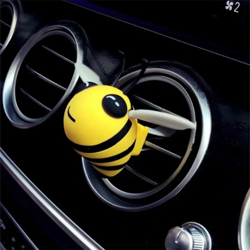 AutoVibe Cute Bee Car Air Freshener - Vent Clip Perfume Diffuser - left view