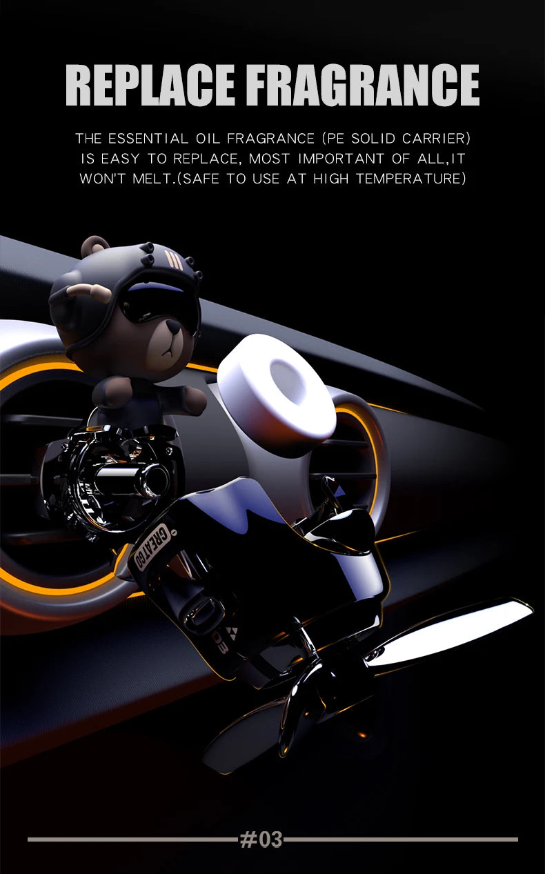 Rotating Propeller Pilot Plane Car Air Freshener