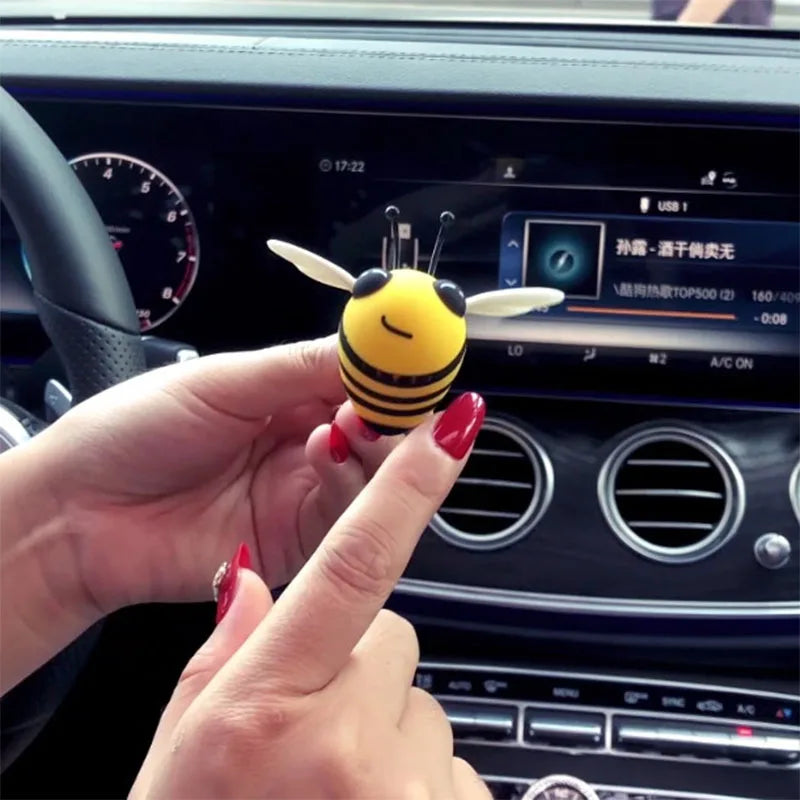 AutoVibe Cute Bee Car Air Freshener - Vent Clip Perfume Diffuser - front view