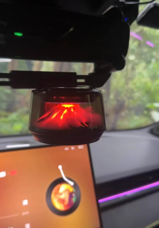 Solar Car Diffuser with 360° Mirror Mount - back view