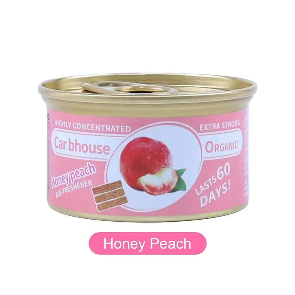 Bubble Gum Scent Car Air Freshener Organic Can Odor Eliminator - close-up