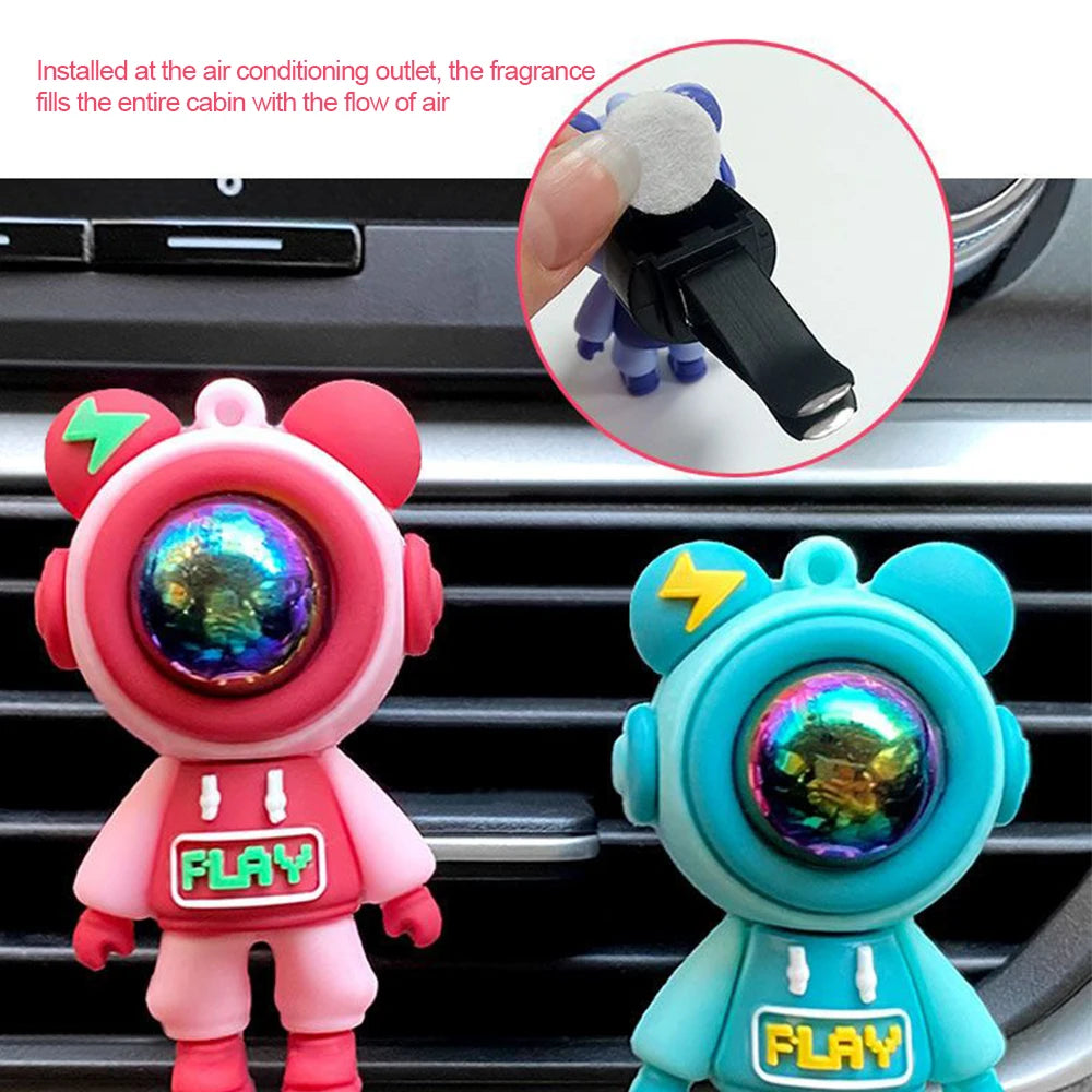 Astronaut Car Air Vent Perfume Clip - front view