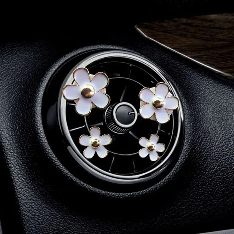 Cute Flower Car Air Vent Perfume Clip Air Freshener - front view