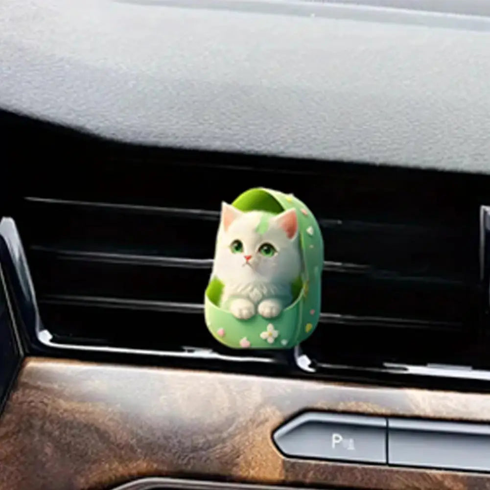Cat Car Air Freshener Vent Clips - detail view
