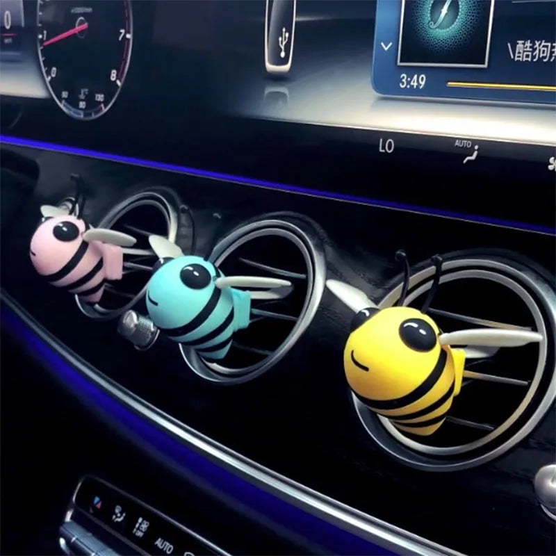 AutoVibe Cute Bee Car Air Freshener - Vent Clip Perfume Diffuser - back view