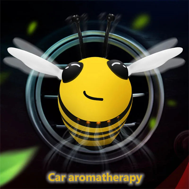 AutoVibe Cute Bee Car Air Freshener - Vent Clip Perfume Diffuser - angle view