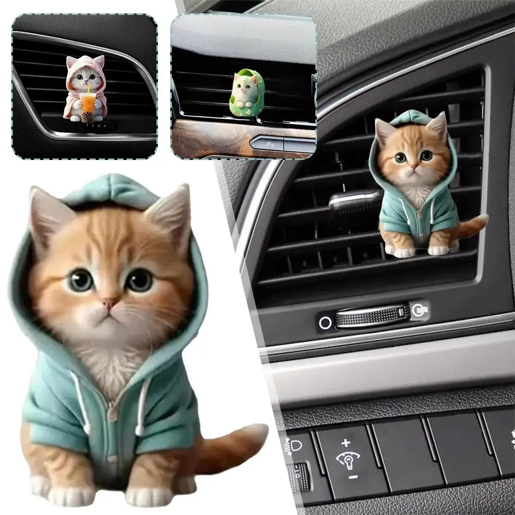 Cat Car Air Freshener Vent Clips