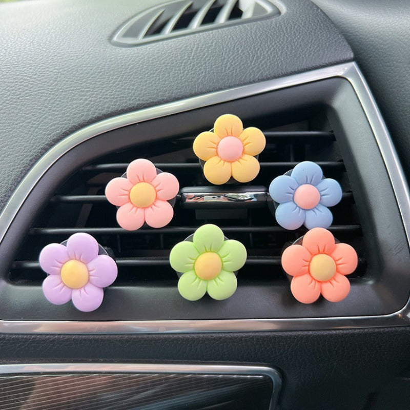 Cute Flower Car Air Vent Perfume Clip Aromatherapy Diffuser - back view