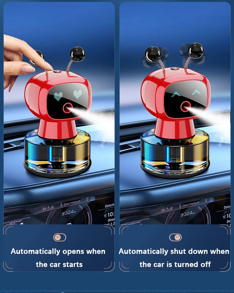 AI Smart Car Aroma Diffuser with 4-Level Adjustable Scent Control - side view