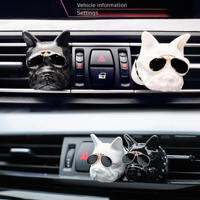 French Bulldog Car Air Freshener - Vent Clip Essential Oil Diffuser