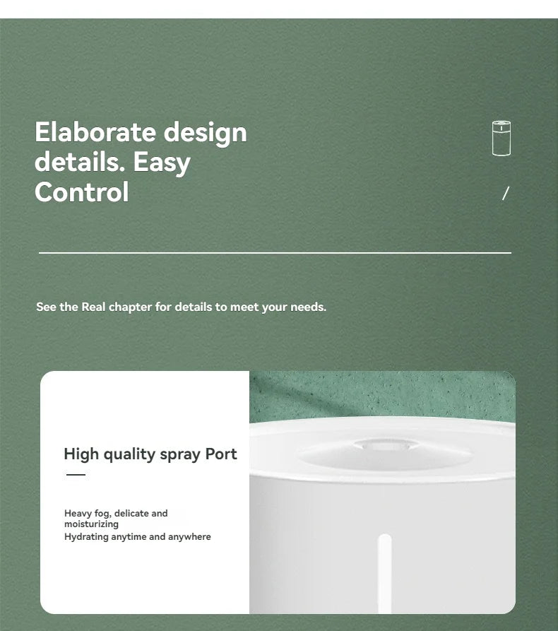 Portable USB Humidifier Diffuser with LED Light for Car & Home 260ML