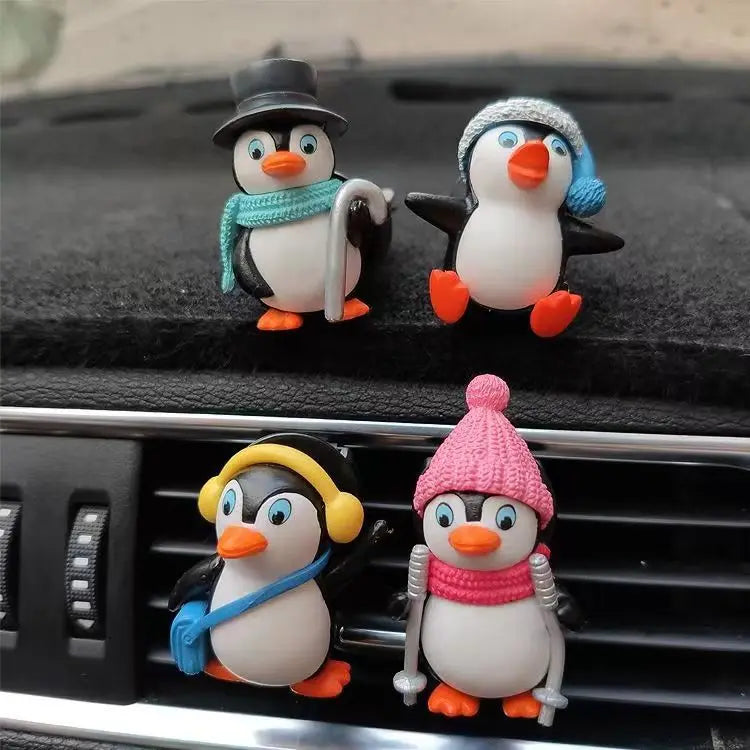 Penguin Car Air Freshener - Auto AC Vent Aromatherapy Diffuser