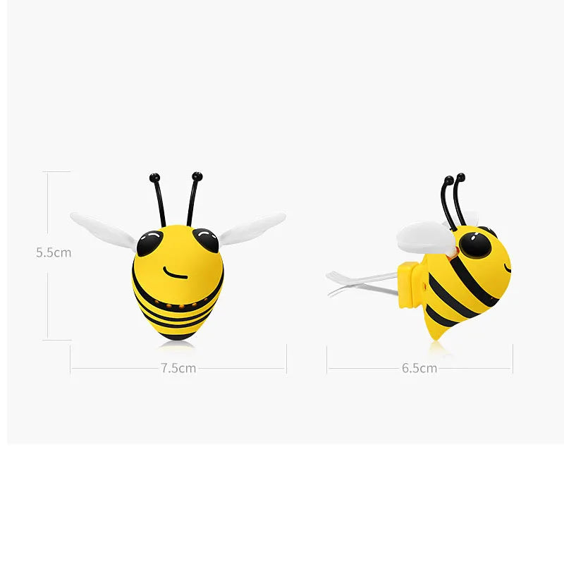 AutoVibe Cute Bee Car Air Freshener - Vent Clip Perfume Diffuser - top view