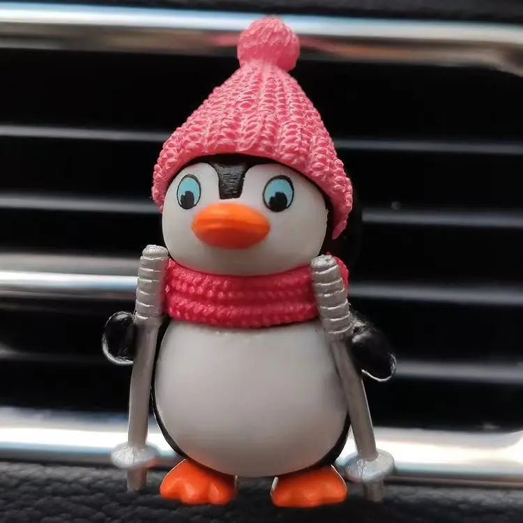 Penguin Car Air Freshener - Auto AC Vent Aromatherapy Diffuser