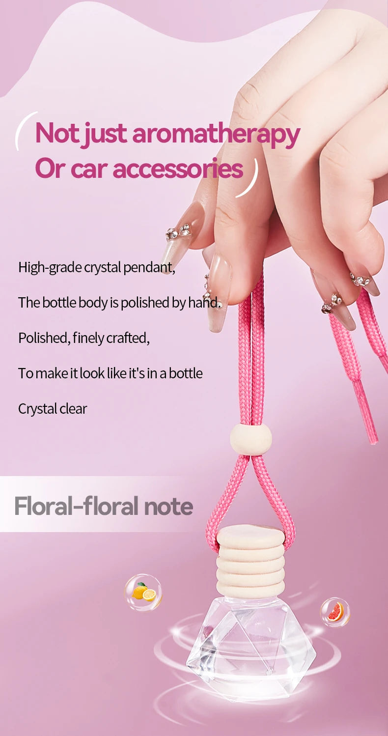 Pink Hanging Car Air Freshener Perfume Pendant