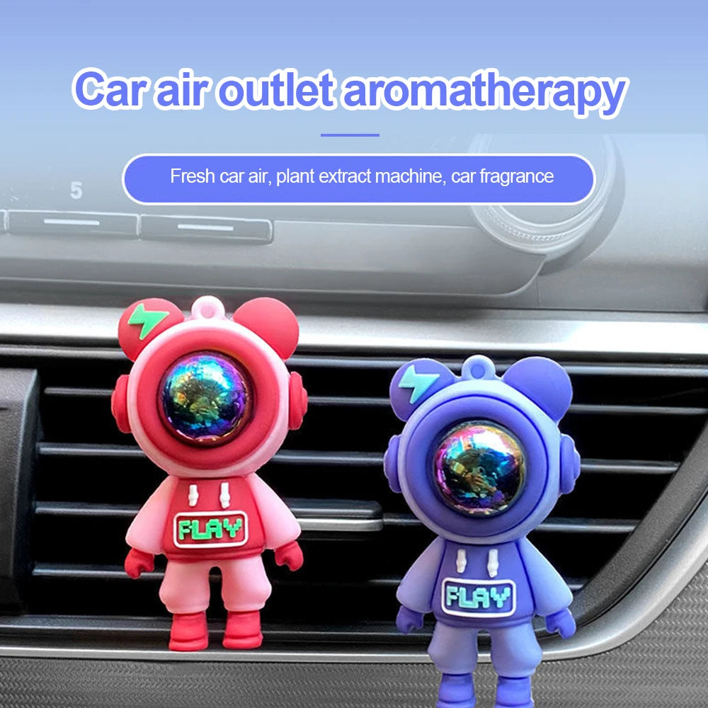 Astronaut Car Air Vent Perfume Clip - top view