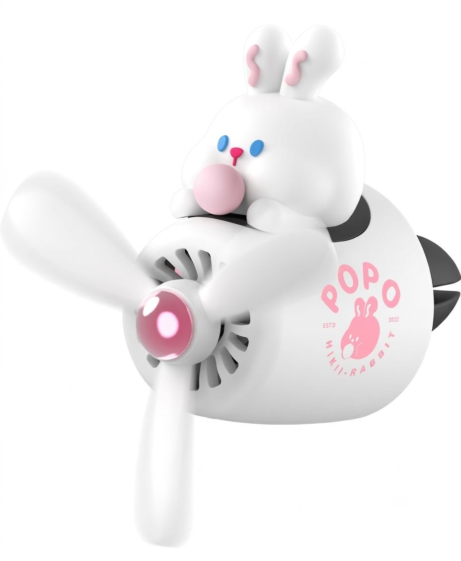 Rabbit Car Air Freshener - front view