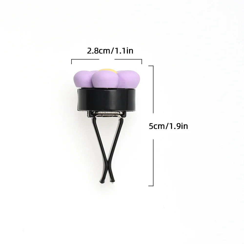 Cute Flower Car Air Vent Perfume Clip Aromatherapy Diffuser - close-up