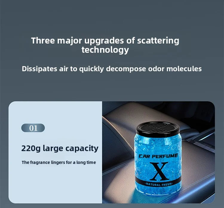 AutoFresh 220g Solid Car Perfume Air Freshener - Long-Lasting Gel - back view