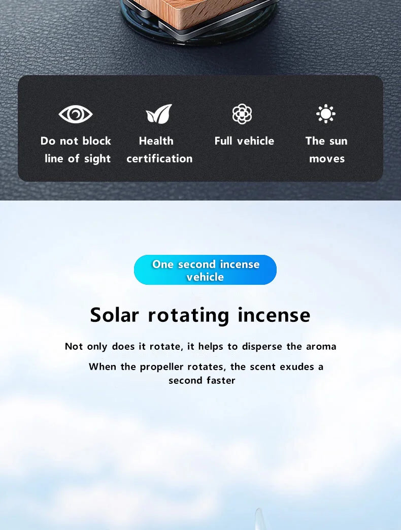 Solar Airplane Car Air Freshener – Dashboard Decoration