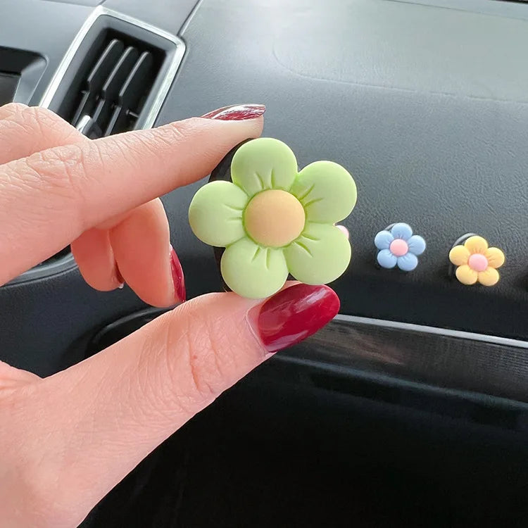 Cute Flower Car Air Vent Perfume Clip Aromatherapy Diffuser - back view