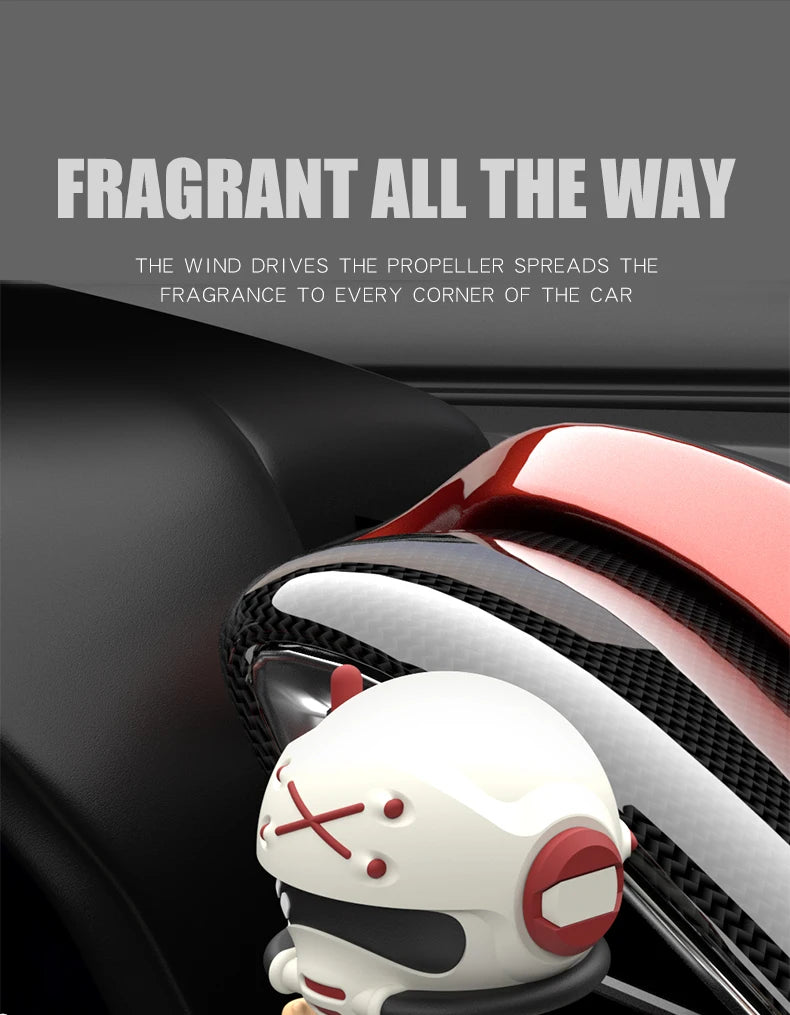 Rotating Propeller Pilot Plane Car Air Freshener