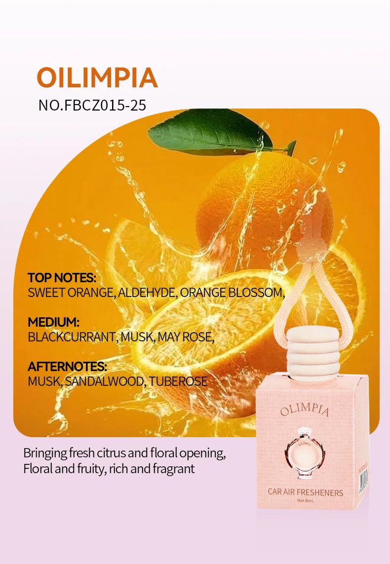 Pink Hanging Car Air Freshener Perfume Pendant